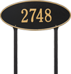 Madison Oval Estate Lawn Plaque, One Line