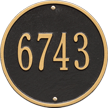 Round Standard Wall One Line Address Plaque