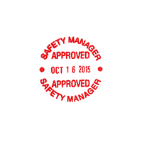 Safety Manager Inspection and Quality Control Self-Inking Stamp 