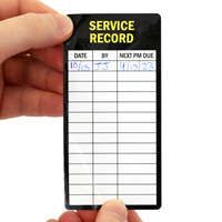 Inspection Label for Service Records