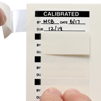 Calibrated: By/Date/Due Label