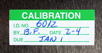 ½" x 1" Mini Write-On Calibration Label