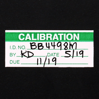 5/8" x 1½" Write-On Calibration Label