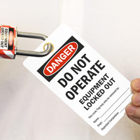 High-Visibility Equipment Lockout Warning Tags