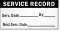Service Record Inspection Label